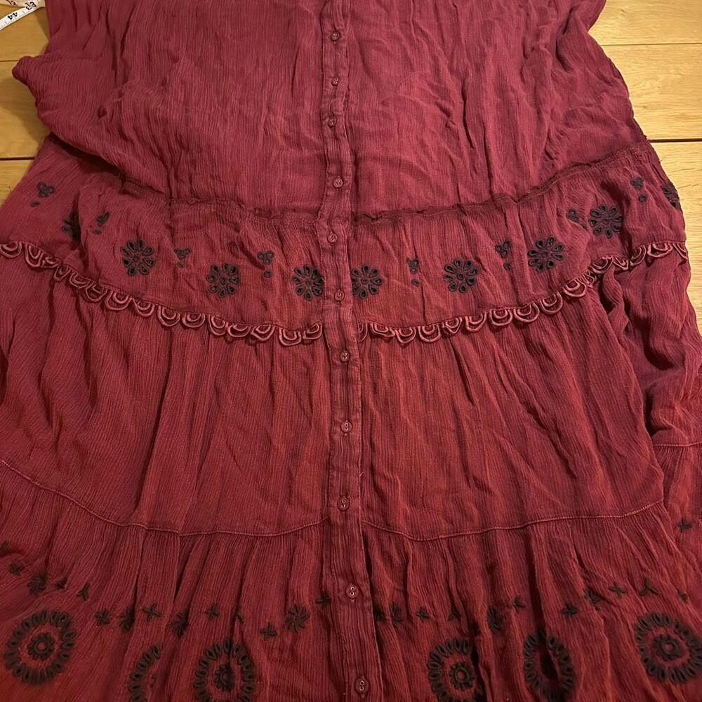Free people pretty cozy maxi dress medium orange - Picture 5 of 9